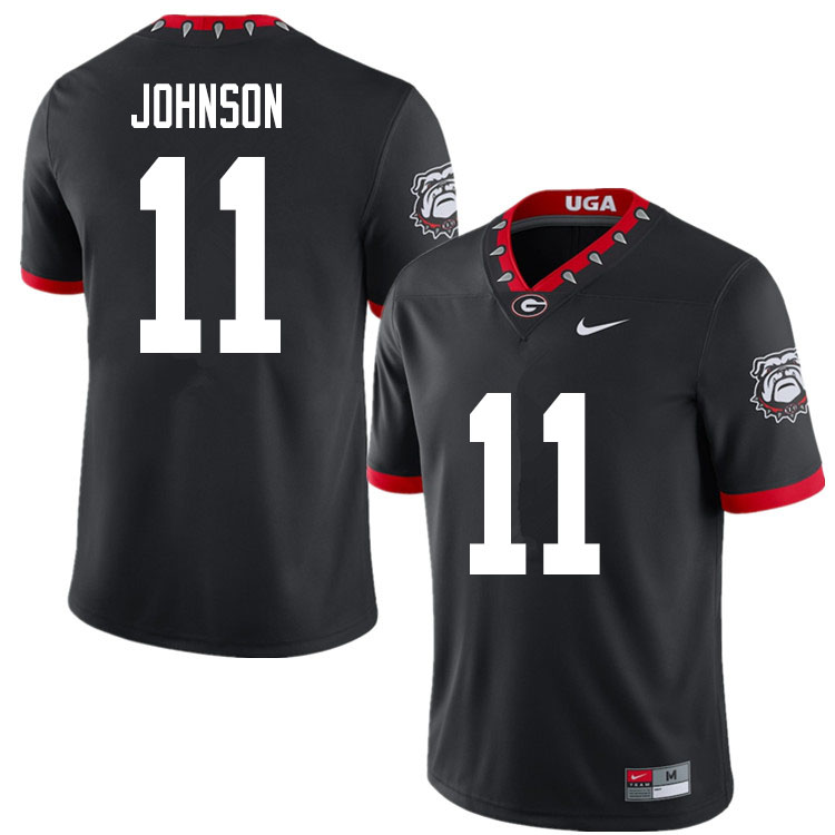 2020 Men #11 Jermaine Johnson Georgia Bulldogs Mascot 100th Anniversary College Football Jerseys Sal